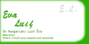 eva luif business card